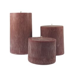 Palmių vaško cilindras 9.5x7 cm rožinės spalvos kaina ir informacija | Žvakės, Žvakidės | pigu.lt