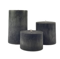 Palmių vaško cilindras 9.5x7 cm juodos spalvos kaina ir informacija | Žvakės, Žvakidės | pigu.lt