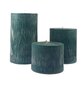 Palmių vaško cilindras 9.5x7 cm tamsios turkio spalvos цена и информация | Žvakės, Žvakidės | pigu.lt