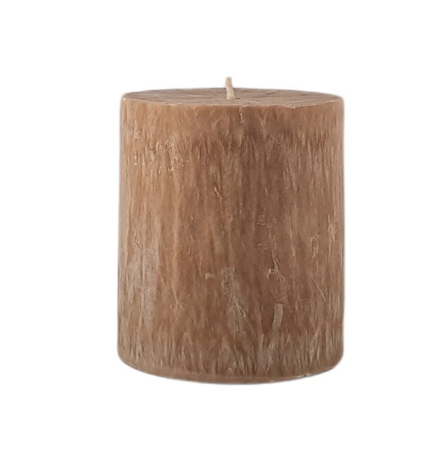 Palmių vaško cilindras 9.5x11 cm rusvos spalvos 1 цена и информация | Žvakės, Žvakidės | pigu.lt