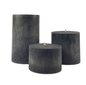 Palmių vaško cilindras 9.5x11 cm juodos spalvos kaina ir informacija | Žvakės, Žvakidės | pigu.lt