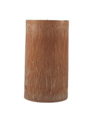 Palmių vaško cilindras 9.5x17 cm rusvos spalvos kaina ir informacija | Žvakės, Žvakidės | pigu.lt