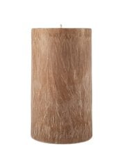 Palmių vaško cilindras 9.5x17 cm rusvos spalvos kaina ir informacija | Žvakės, Žvakidės | pigu.lt