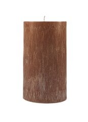 Palmių vaško cilindras 9.5x17 cm rudos spalvos kaina ir informacija | Žvakės, Žvakidės | pigu.lt