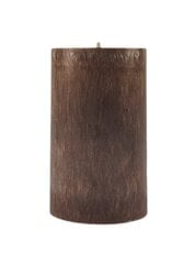 Palmių vaško cilindras 9.5x17 cm tamsiai rudos spalvos kaina ir informacija | Žvakės, Žvakidės | pigu.lt