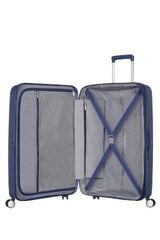 American Tourister большой чемодан Soundbox Spinner Expandable 77см, синий цена и информация | Чемоданы, дорожные сумки  | pigu.lt