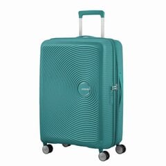 American Tourister средний чемодан Soundbox Spinner Expandable 67см, зеленый цена и информация | Чемоданы, дорожные сумки | pigu.lt