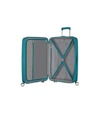 American Tourister средний чемодан Soundbox Spinner Expandable 67см, зеленый цена и информация | Чемоданы, дорожные сумки  | pigu.lt
