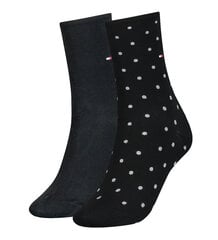 Tommy Hilfiger женские носки 2 шт., чёрные цена и информация | Женские носки | pigu.lt