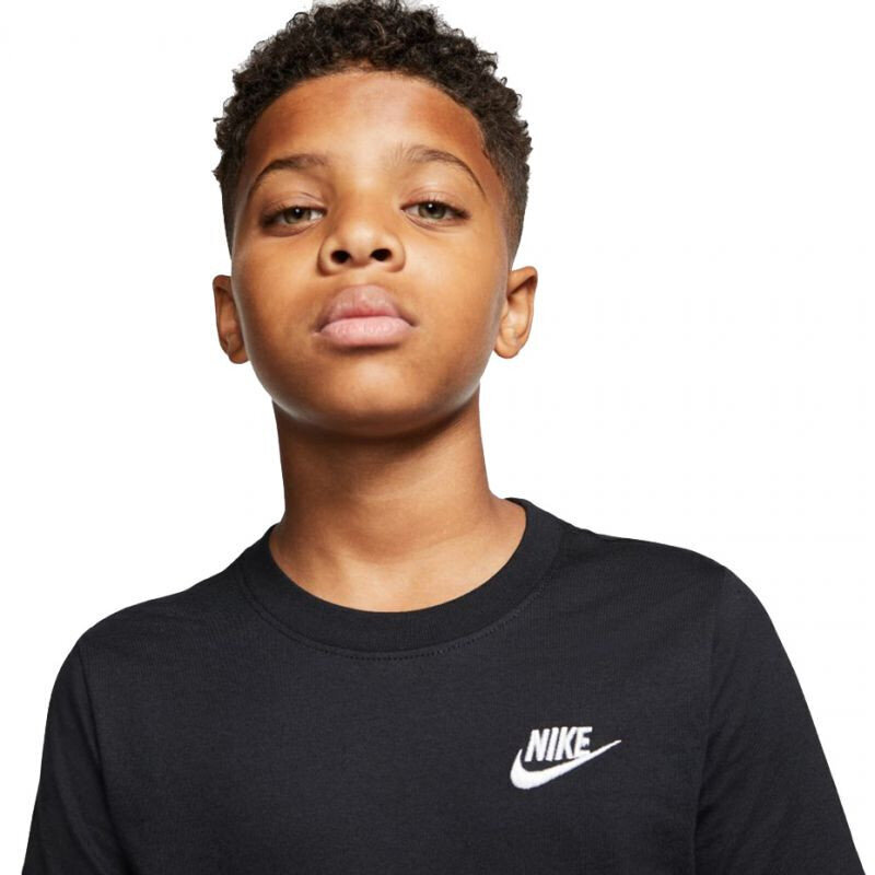 Sportiniai marškinėliai vaikams Nike Sportswear Tee Kids, juodi kaina ir informacija | Marškinėliai berniukams | pigu.lt