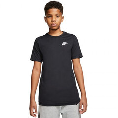 Nike детская футболка NSW TEE EMB FUTURA, черный L (147-158 см) 907159133 цена и информация | Рубашка для мальчиков | pigu.lt