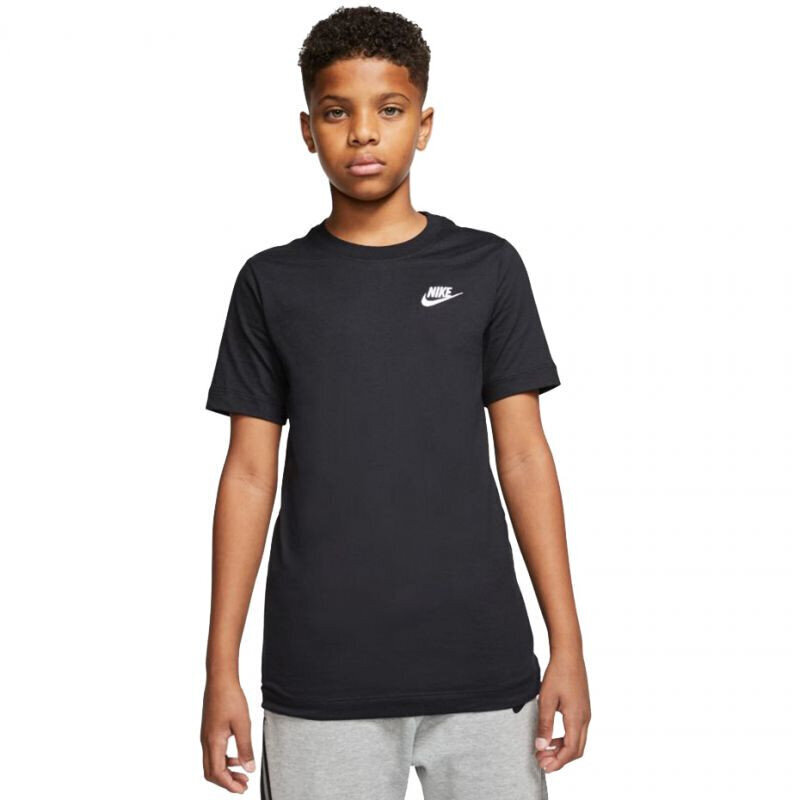 Sportiniai marškinėliai vaikams Nike Sportswear Tee Kids, juodi kaina ir informacija | Marškinėliai berniukams | pigu.lt