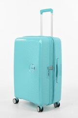 American Tourister средний чемодан Soundbox Spinner Expandable 67см,  голубой цена и информация | Чемоданы, дорожные сумки  | pigu.lt