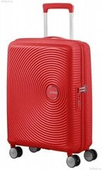 Чемодан American Tourister для ручной клади Soundbox Spinner Expandable 55 см, красный цена и информация | Чемоданы, дорожные сумки | pigu.lt