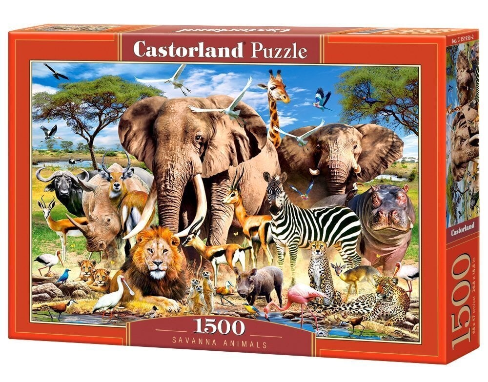 Dėlionė Castorland Puzzle Savanna Animals, 1500 d. kaina ir informacija | Dėlionės (puzzle) | pigu.lt