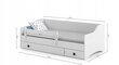 Vaikiška lova ADRK Furniture Naomi, 80x160 cm, balta/pilka kaina ir informacija | Vaikiškos lovos | pigu.lt