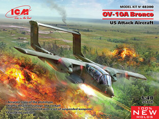 Klijuojamas Modelis ICM 48300 US Attack Aircraft OV-10А Bronco 1/48 kaina ir informacija | Klijuojami modeliai | pigu.lt