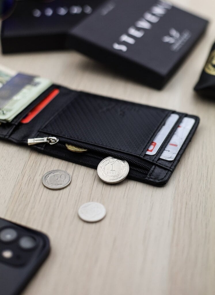 Vyriška SLIM plona piniginė, kortelių dėklas su RFID Z01 Stevens kaina ir informacija | Vyriškos piniginės, kortelių dėklai | pigu.lt
