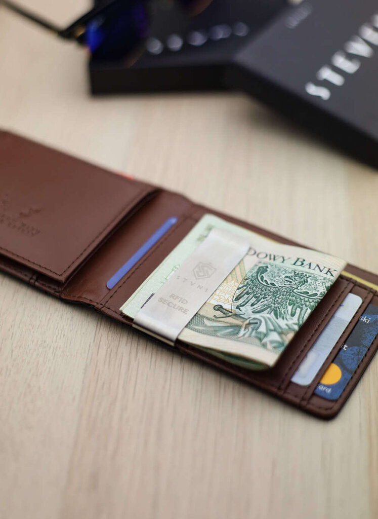 Vyriška SLIM plona piniginė, kortelių dėklas su RFID Z02 Stevens kaina ir informacija | Vyriškos piniginės, kortelių dėklai | pigu.lt