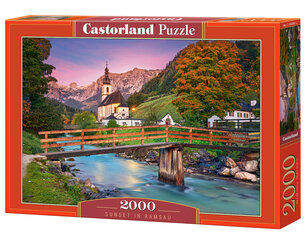 Dėlionė Castorland Puzzle Sunset in Ramsau 2000 d. kaina ir informacija | Dėlionės (puzzle) | pigu.lt