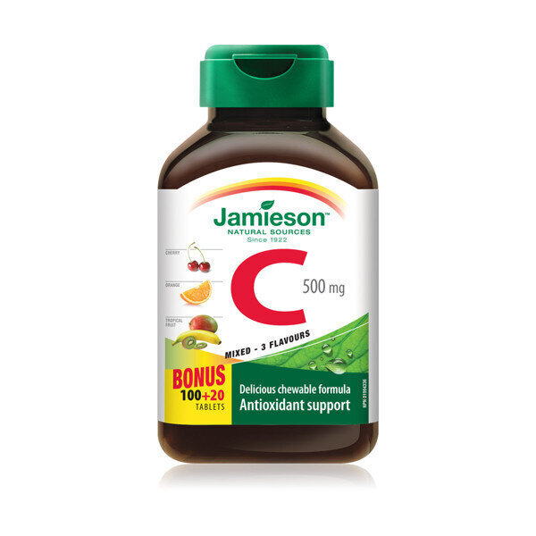 Maisto papildas Jamieson vitaminas C Mix 500 mg, 120 tablečių kaina ir informacija | Vitaminai, maisto papildai, preparatai imunitetui | pigu.lt