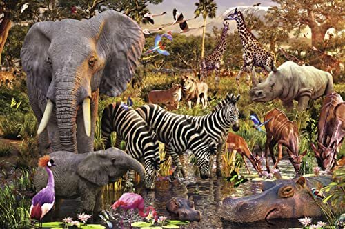 Ravensburger: 3000 dalių dėlionė Afrikos gyvūnai цена и информация | Dėlionės (puzzle) | pigu.lt