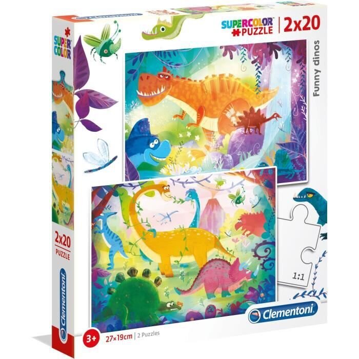 Dėlionė Clementoni Dinozaurai, 2 x 20 det. цена и информация | Dėlionės (puzzle) | pigu.lt