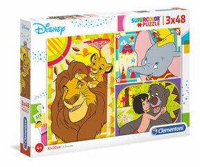 Dėlionių rinkinys Clementoni Super Disney Classic, 3 x 48 det. kaina ir informacija | Dėlionės (puzzle) | pigu.lt