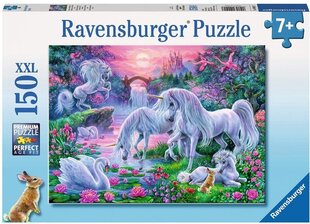 Dėlionė Ravensburger Vienaragiai saulėlydžio metu, 150 d. kaina ir informacija | Dėlionės (puzzle) | pigu.lt