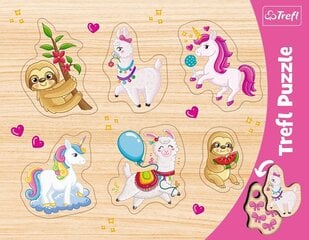 Dėlionė Trefl Unicorns, Lama, Leniwce, 6 d. kaina ir informacija | Dėlionės (puzzle) | pigu.lt