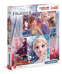 Головоломка/пазл Clementoni Frozen 2, 2х60 деталей цена и информация | Пазлы | pigu.lt