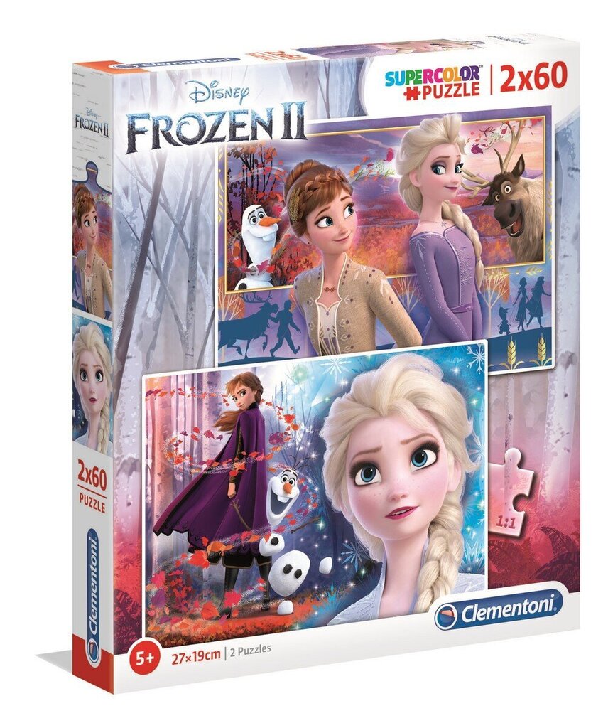 Dėlionė Clementoni Frozen 2, 2x60 d. kaina ir informacija | Dėlionės (puzzle) | pigu.lt