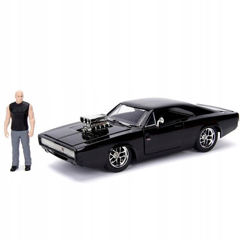 Metalinis automobilis Jada Fast and Furious Dodge Charger Street ir Dominic Toretto figūra 1:24 цена и информация | Žaislai berniukams | pigu.lt