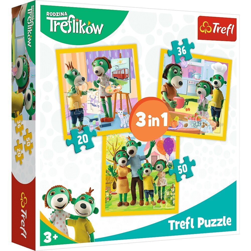 Dėlionė 170 treflikow/ *3in1vnt kaina ir informacija | Dėlionės (puzzle) | pigu.lt