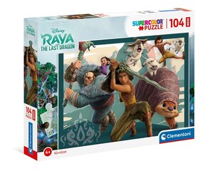 Dėlionė Maxi Super Color Raya ir paskutinis drakonas, 104 dalių kaina ir informacija | Dėlionės (puzzle) | pigu.lt