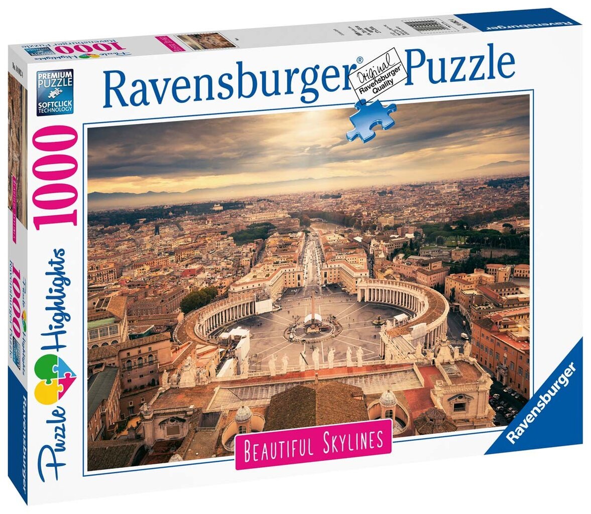 Dėlionė Ravensburger Romos kvadratinė Navona, 1000 d. цена и информация | Dėlionės (puzzle) | pigu.lt