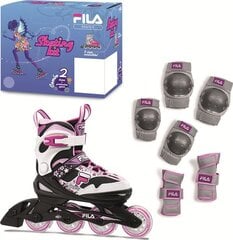 Роликовые коньки Fila J-One Combo 2, 36-40, белые/черные/розовые цена и информация | Ролики | pigu.lt