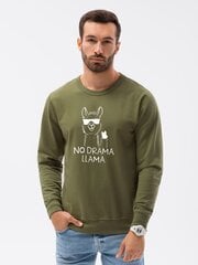 Джемпер мужской No drama Lama B1153-45414, зеленый цена и информация | Мужские толстовки | pigu.lt