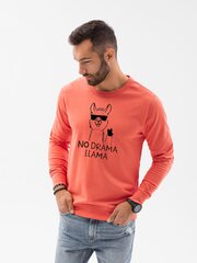 Džemperis vyrams No drama Lama B1153-45413, oranžinis kaina ir informacija | Džemperiai vyrams | pigu.lt