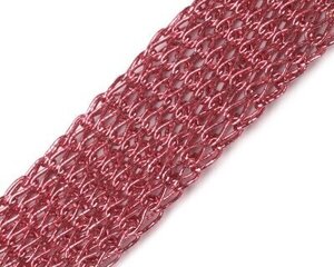 Шнур декоративный металлизированный, 20 мм, розовый цена и информация | Принадлежности для изготовления украшений, бисероплетения | pigu.lt