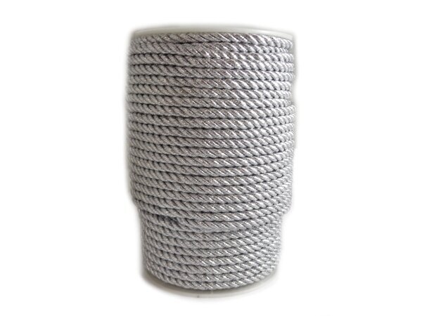 Dekoratyvinė metalizuota virvelė, 5 mm, sidabrinė, 1 m цена и информация | Papuošalų gamybai, vėrimui | pigu.lt