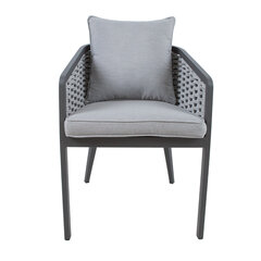Lauko kedė su paminkštinimu Home4You Marie, pilka kaina ir informacija | Lauko kėdės, foteliai, pufai | pigu.lt