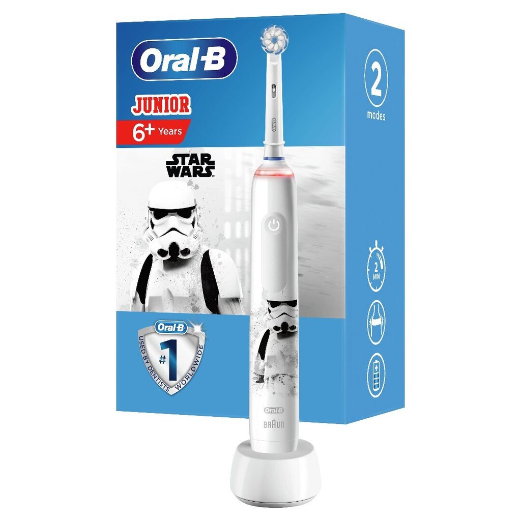 Oral-B PRO3 JUNIOR 6+ StarWars цена и информация | Elektriniai dantų šepetėliai | pigu.lt