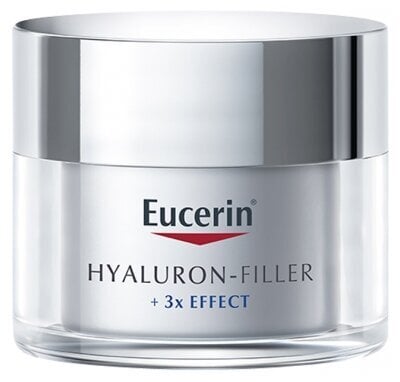 Naktinis veido kremas Eucerin Hyaluron-filler 3x Effect 50 ml kaina ir informacija | Veido kremai | pigu.lt