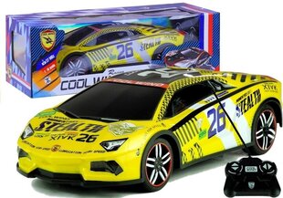 Спортивный автомобиль с дистанционным управлением 1:24, желтый цена и информация | Игрушки для мальчиков | pigu.lt