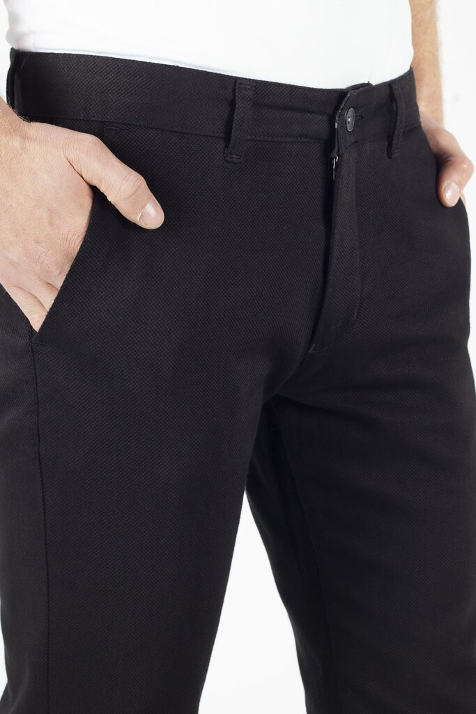 Medžiaginės kelnės vyrams BLK Jeans, juodos цена и информация | Vyriškos kelnės | pigu.lt
