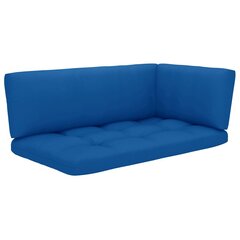 Kampinė sodo sofa iš palečių, pilka цена и информация | Садовые стулья, кресла, пуфы | pigu.lt