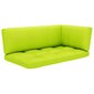 Kampinė sodo sofa iš palečių, pilka kaina ir informacija | Lauko kėdės, foteliai, pufai | pigu.lt