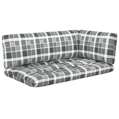 Kampinė sodo sofa iš palečių, pilka kaina ir informacija | Lauko kėdės, foteliai, pufai | pigu.lt