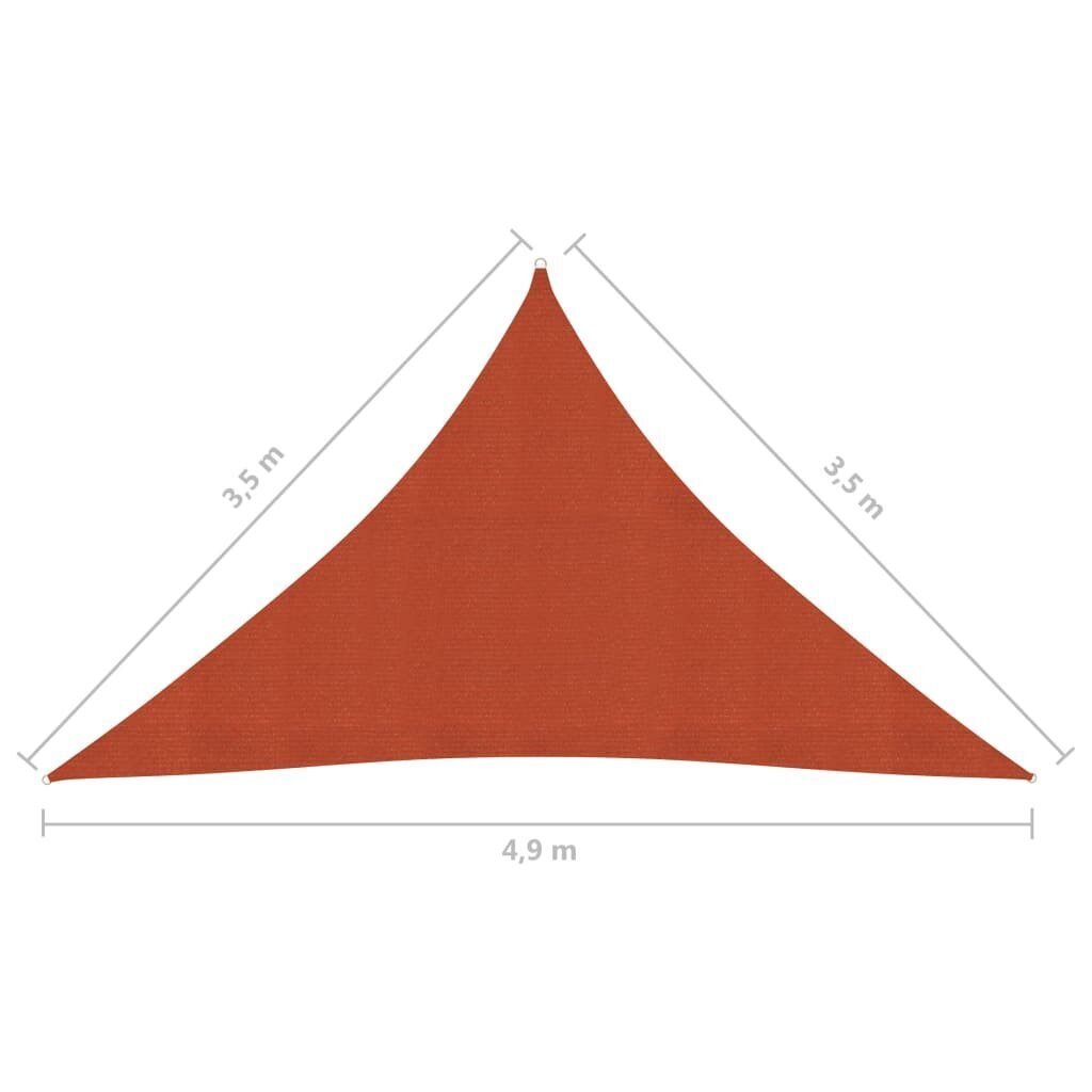 Uždanga nuo saulės, 3,5x3,5x4,9 m, oranžinė kaina ir informacija | Skėčiai, markizės, stovai | pigu.lt